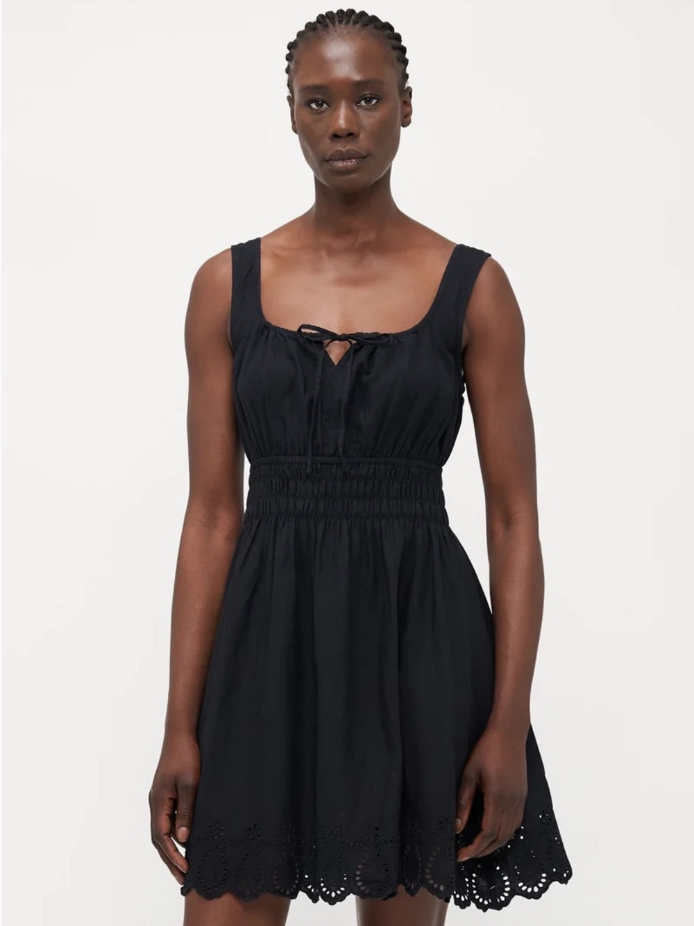 Gap Black Smocked Sundress